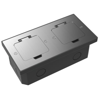 Лючок 4 мод. (2 мод. 45х45 мм.), полированное серебро, IP44, Donel, DFB22MRMS