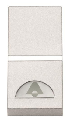 N2104 BL - "Механизм 1-клавишной кнопки с клавишей и символом ""ЗВОНОК"", 1-модульный, серия Zenit, цвет альпийский белый" - 2CLA210400N1101