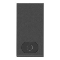 Vimar Клавиша 1M С символом "Включение", карбон матовый, 09021.S.CM Vimar Клавиша 1M С символом "Включение", карбон матовый, 09021.S.CM