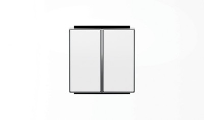 8542 BL - Клавиша для 2-клавишного механизма выключатель+переключатель арт.8142, серия SKY, цвет альпийский белый - 2CLA854200A1101