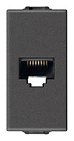 Vimar Розетка RJ45 cat5e Netsafe UTP, карбон матовый, 09338.9.CM Vimar Розетка RJ45 cat5e Netsafe UTP, карбон матовый, 09338.9.CM