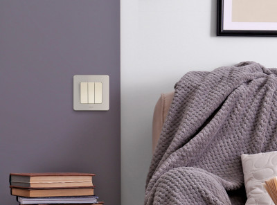 Legrand Выключатель трёхклавишный - Legrand Inspiria - 20А 250В винтовые зажимы - слоновая кость, 673641