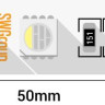 Лента светодиодная стандарт 5050 60LED/м 19.2Вт/м RGB + тепл. бел. 12В IP20 (уп.5м) SWG Standard 00-00010116