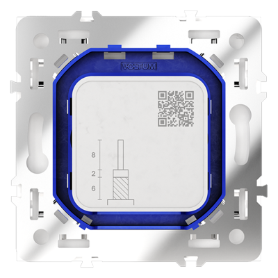 Розетка телевизионнная встраиваемая VOLTUM S70 оконечная TV+SAT, (белый глянцевый), VLS060401