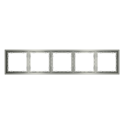 Рамка пластиковая VOLTUM S70 на 5 постов, (сталь), VLS100505