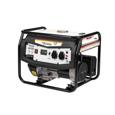 Генератор бензиновый KR3300, 3,3кВт, 230В, 15л, ручной стартер KRANZ, KR-16-1133