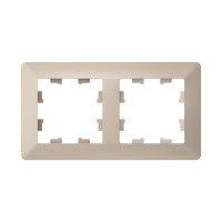 ATN221202 - ATLASDESIGN AIR 2-постовая РАМКА, ПЕСОЧНЫЙ/дымчатый белый, Systeme Electric