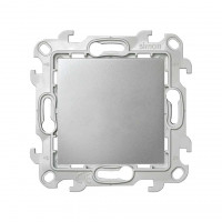 Simon Переключатель (проходной) с подсветкой 10AX 250В~ цвета алюминий S24 Harmonie, 2450204-033 Simon Переключатель (проходной) с подсветкой 10AX 250В~ цвета алюминий S24 Harmonie, 2450204-033