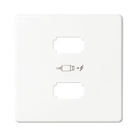 Simon Накладка для зарядного устройства 2xUSB белого цвета S82, 8221096-030