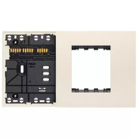 Vimar Суппорт XT на 4 модуля смешанный с накладкой конопляный, 32614.C