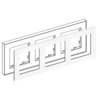 IRIDIUM Рамка на 3 поста, белый, Monaco 04 без кромки, 04P301