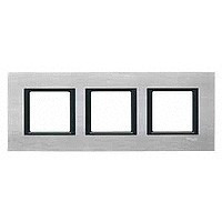 MGU68.006.7A1 - UNICA CLASS РАМКА 3-постовая, СЕРЕБРИСТЫЙ АЛЮМИНИЙ