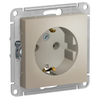 IRIDIUM Розетка с заземляющим контактом, 250 В, 16 А, винтовой зажим. Цвет шампань, M0103