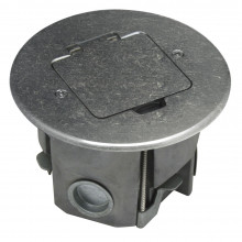 Donel Лючок 2 мод. (1 мод. 45х45 мм.),  круглый, оцинкованная сталь, IP44, (с уст. набором), DFB2ZNFA