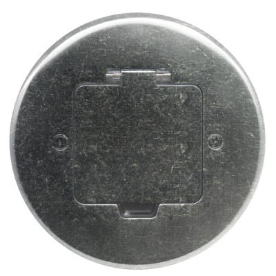 Donel Лючок 2 мод. (1 мод. 45х45 мм.),  круглый, оцинкованная сталь, IP44, (с уст. набором), DFB2ZNFA