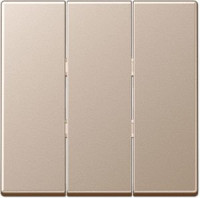 Тройная клавиша для балансирных механизмов выключателей (кнопок); термопласт; шампань; A500, A593BFCH