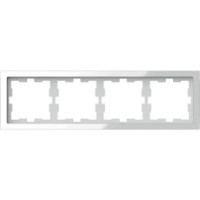 D-Life Рамка 4-ная, белый кристалл