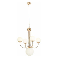 ST LUCE SL1504.203.05 Люстра подвесная ST-Luce Французское золото/Белый E27 5*60W