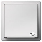 Gira Розетка 2к+з, с защитной крышкой, глянцевый белый, серия F100