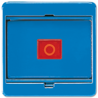 Клавиша с стеклянной пластиной для выключателей и кнопок; синяя, 561GLBL Клавиша с стеклянной пластиной для выключателей и кнопок; синяя, 561GLBL