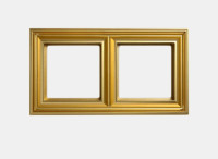 Рамка 2-поста; термопласт; золото; Eco Deco, EPD482GO