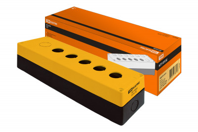 Корпус КП105(6) для кнопок 5(6) мест желтый TDM Electric, SQ0705-0010