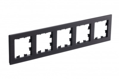 ATN312305 - ATLASDESIGN NATURE 5-постовая РАМКА, МЕТАЛЛ ОНИКС, Systeme Electric