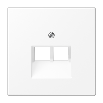 Плата (фиксация винтом) для двух модулей; термопласт; белый матовый, LS969-2UAWWM