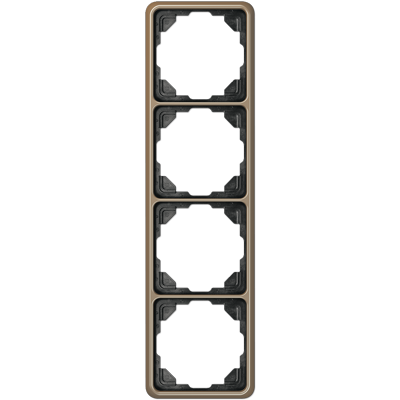 CD584GB - Рамка для вертикальной и горизонтальной установки, 4 поста; металл; золотая бронза; CD500, Jung