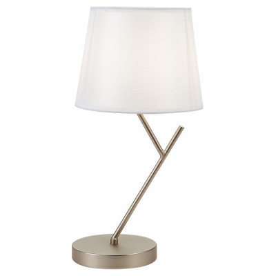 Evoluce SLE300104-01 Прикроватная лампа Никель/Белый E14 1*40W