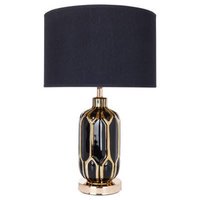 Arte Lamp REVATI, Светильник настольный интерьерный, цвет арматуры - черный, цвет плафона/декора - ЧЕРНЫЙ, 1х40W E27, A4016LT-1BK