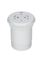 Donel Розеточный блок 2K+З + USB-C PD 30Вт, отделка под белый металл, длина кабеля: 1,5 м, A1, DDSBC2W-1PSW1UWC
