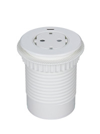 Donel Розеточный блок 2K+З + USB-C PD 30Вт, отделка под белый металл, длина кабеля: 1,5 м, A1, DDSBC2W-1PSW1UWC