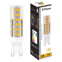 Лампа светодиодная, (7W) 230V G9 2700K JCD9, LB-433, Feron 25766