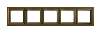 Рамка 5-поста; термопласт; антик; Eco Deco, EPD485AT