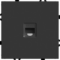 Feron Розетка компьютерная 1-местная RJ-45 (механизм), серия Эмили, RST00-5117-05, черный уголь, soft touch, 49847, STEKKER