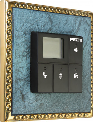 Fede Выключатель для ванной комнаты, цвет черный - Oxyde Green, серия Toledo