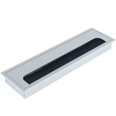 Donel Кабельный громмет (лючок) в стол, 280*80мм, цвет: серебро, DCGR28080S