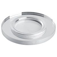 Светильник потолочный встраиваемый со светодиодной подсветкой 15LED*2835 SMD 4000K, MR16 50W G5.3, белый, хром, CD8160 с драйвером в комплекте, Feron 41911