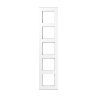 Рамка для вертикальной и горизонтальной установки, 5 постов; термопласт; белый; A550, A5585BFWW