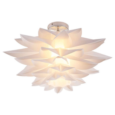 LUSSOLE IDAHO Потолочные светильники, цвет основания - хром, плафон - акрил (цвет - белый), 1x60W E27, LSP-8577