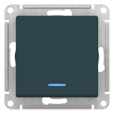 ATN000863 - ATLASDESIGN 1-клавишный ПЕРЕКЛЮЧАТЕЛЬ с подсветкой, сх.6а, 10АХ, механизм, ИЗУМРУД, Systeme Electric