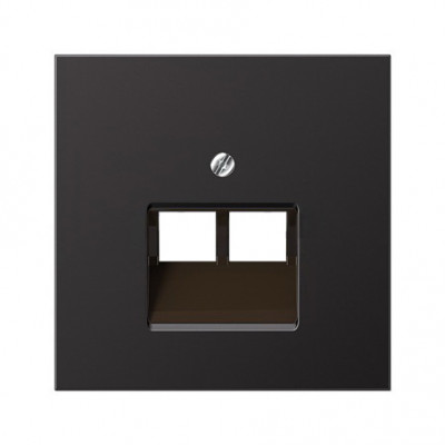 Накладка на двойные UAE-розетки; термопласт; черный матовый, EP569-2BFPLUASWM