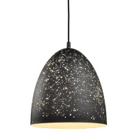 LUSSOLE PORT CHESTER Подвесной светильник, цвет основания - черный, плафон - металл (цвет - черный), 1x60W E27, LSP-9892