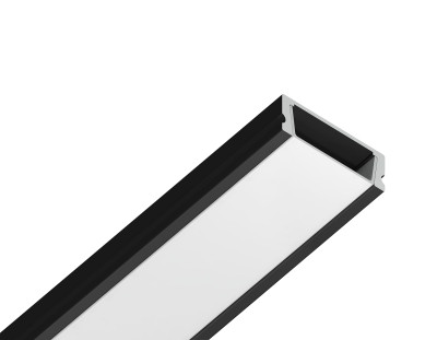 Алюминиевый профиль накладной 15.5*6 Черный, 2 м, AMBRELLA LIGHT, GP1700BK