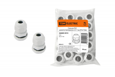 Сальник PG 7 диаметр проводника 3,5-6 мм IP54 TDM Electric, SQ0805-0010