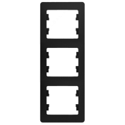 Glossa Рамка 3-ная, вертикальная, антрацит