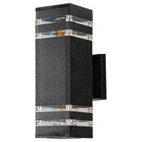 Arte Lamp HADAR, Уличный светильник, цвет арматуры - черный, цвет плафона/декора - прозрачный, 2x20W E27, A4421AL-2BK