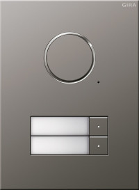 250220 Gira Дверная аудиодомофонная станция Сталь на 2 абонента 250220 Gira Дверная аудиодомофонная станция Сталь на 2 абонента