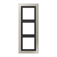 Рамка для вертикальной и горизонтальной установки, 3 поста; металл; нержавеющая сталь; LS Design, ESD2983